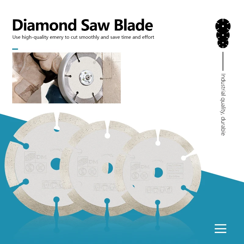 CMCP-Diamond Dry Cutting Disco Saw Blade, Circular Saw Blade, 85mm, 89mm, 115mm, Cut Concrete, Ceramic, Brick, Marble, Stone