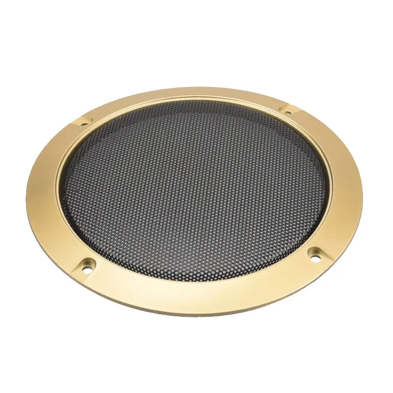 1PCS Golden Speaker Net Cover High-grade Car Home Mesh Enclosure Speakers Plastic Frame Metal Iron Wire Grilles 2 3 4 5 INCH