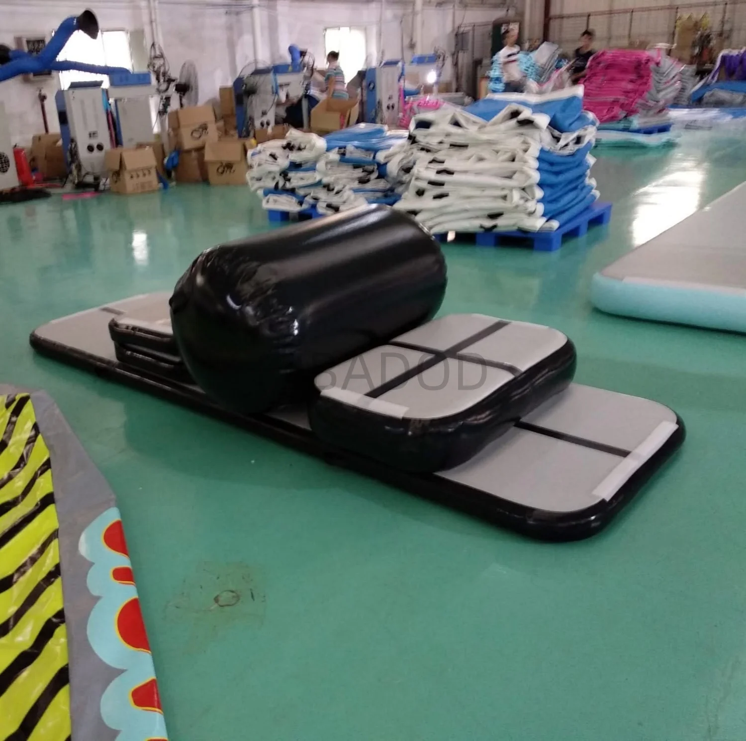 5pcs Set of Inflatable Gymnastics Air Mat Tumble Track Tumbling Mat Floor Mats with Electric Air Pump