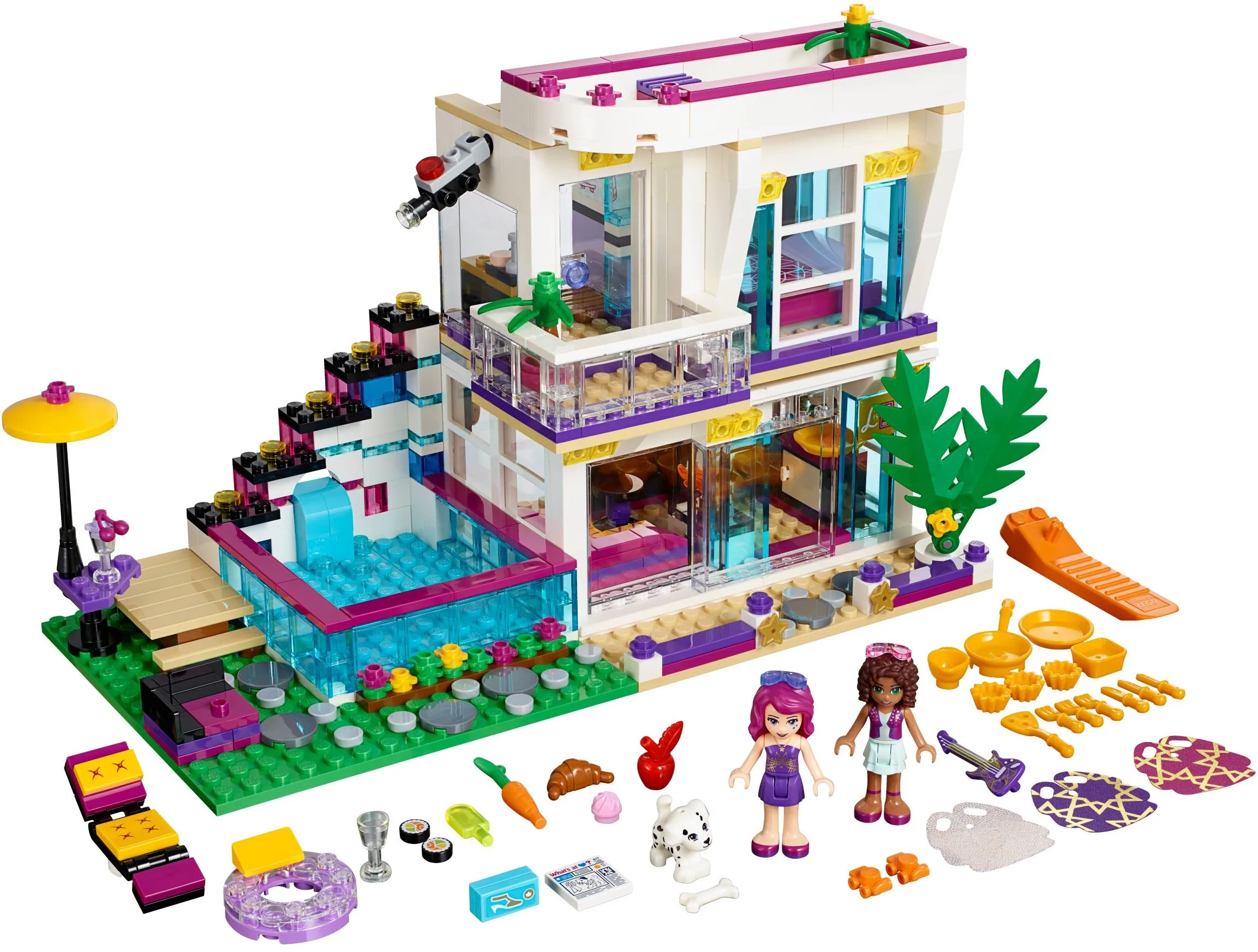 

597 шт. Livi's Pop Star House 01046, набор строительных блоков для хороших друзей, сборка кирпичей 41135 для детей