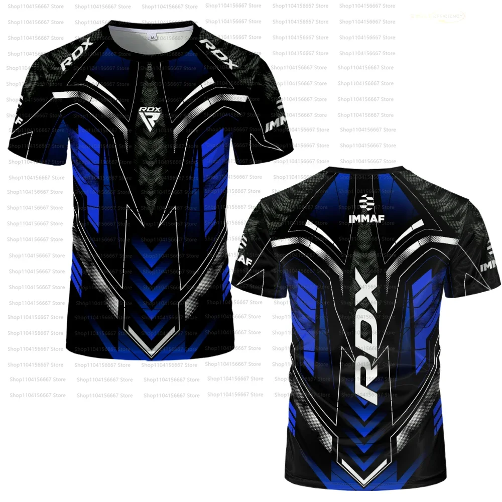 

2025 New Jersey Fighting Championship Fans Breathable T-shirt Men's and Women's Casual Round Neck Short Sleeve Boxing Large Top
