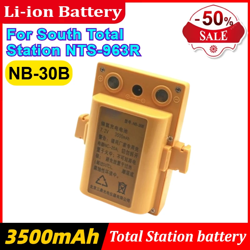 

7.2V 3500mAh NB-30B Battery for South Total Station NTS-963R Rechargeable Battery