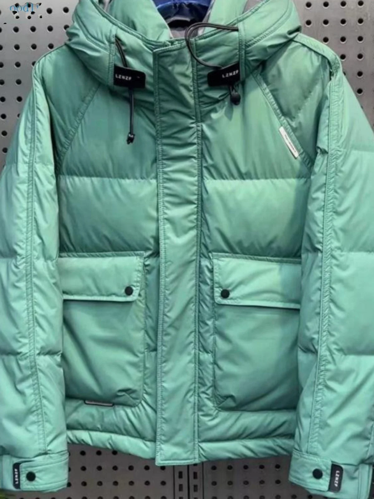 

Men's down Jaet 2025 Winter New Faionable Thi Warm Hooded Casual ort Blue Men's Outerwear Polyester Fiber Filling