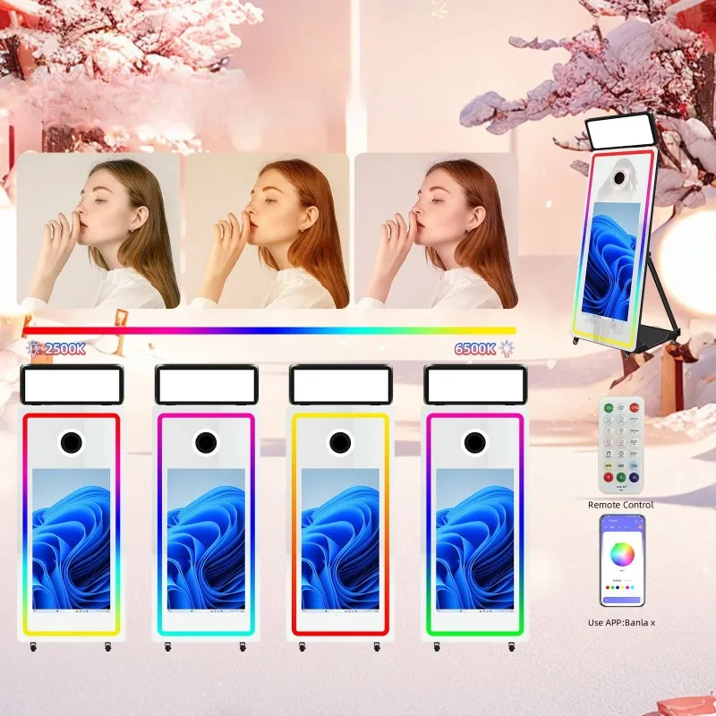 Newest Mirror Photo Booth With Photobooth Machine Party Supplier Printer and Camera Selfie Digital Magic Mirror Photo Booth