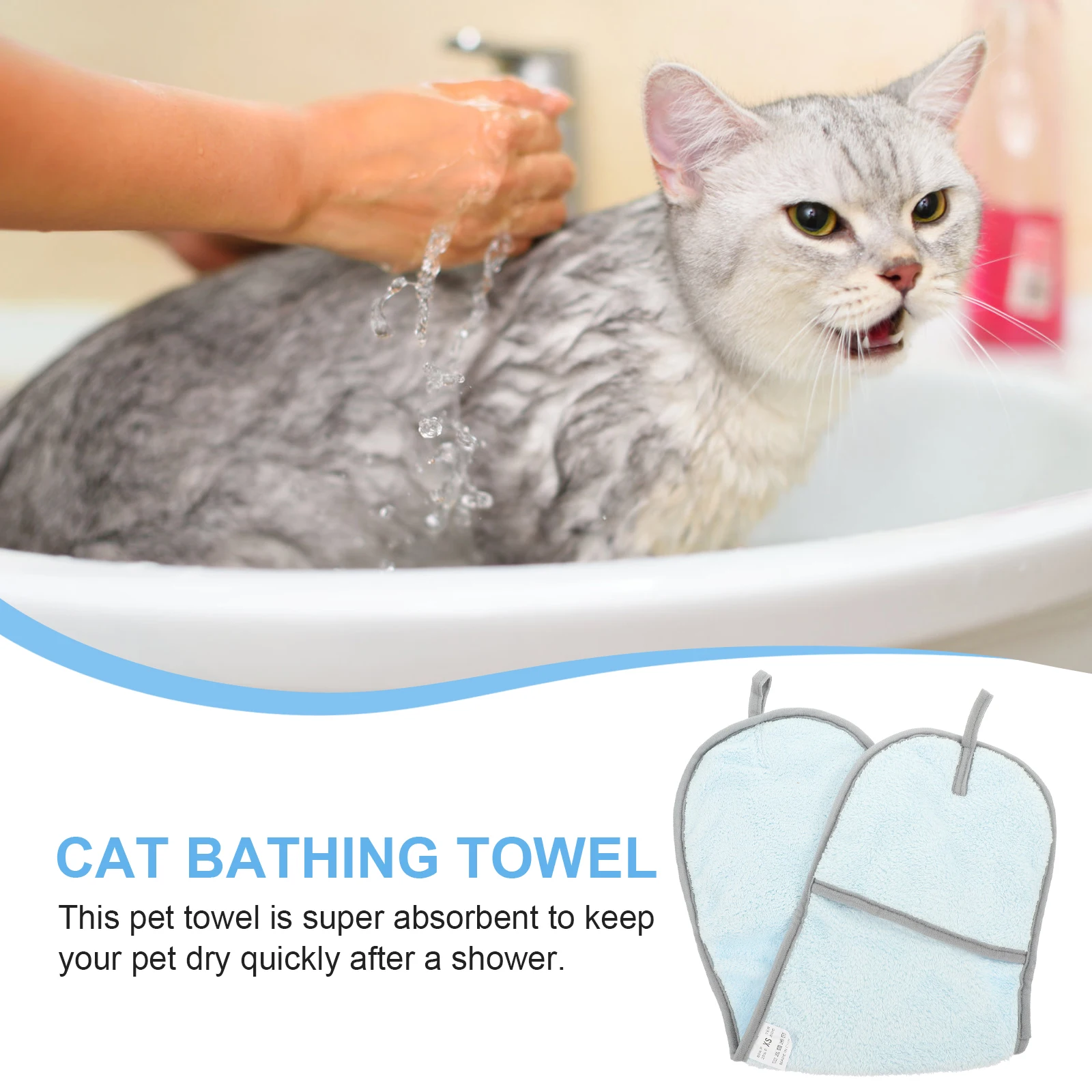 

1pcs Dog Bath Towel Pet Absorbent Coral Fleece Quick Dry Large Puppy Drying Towels for Dogs Bathing Supplies Warm Soft Blue