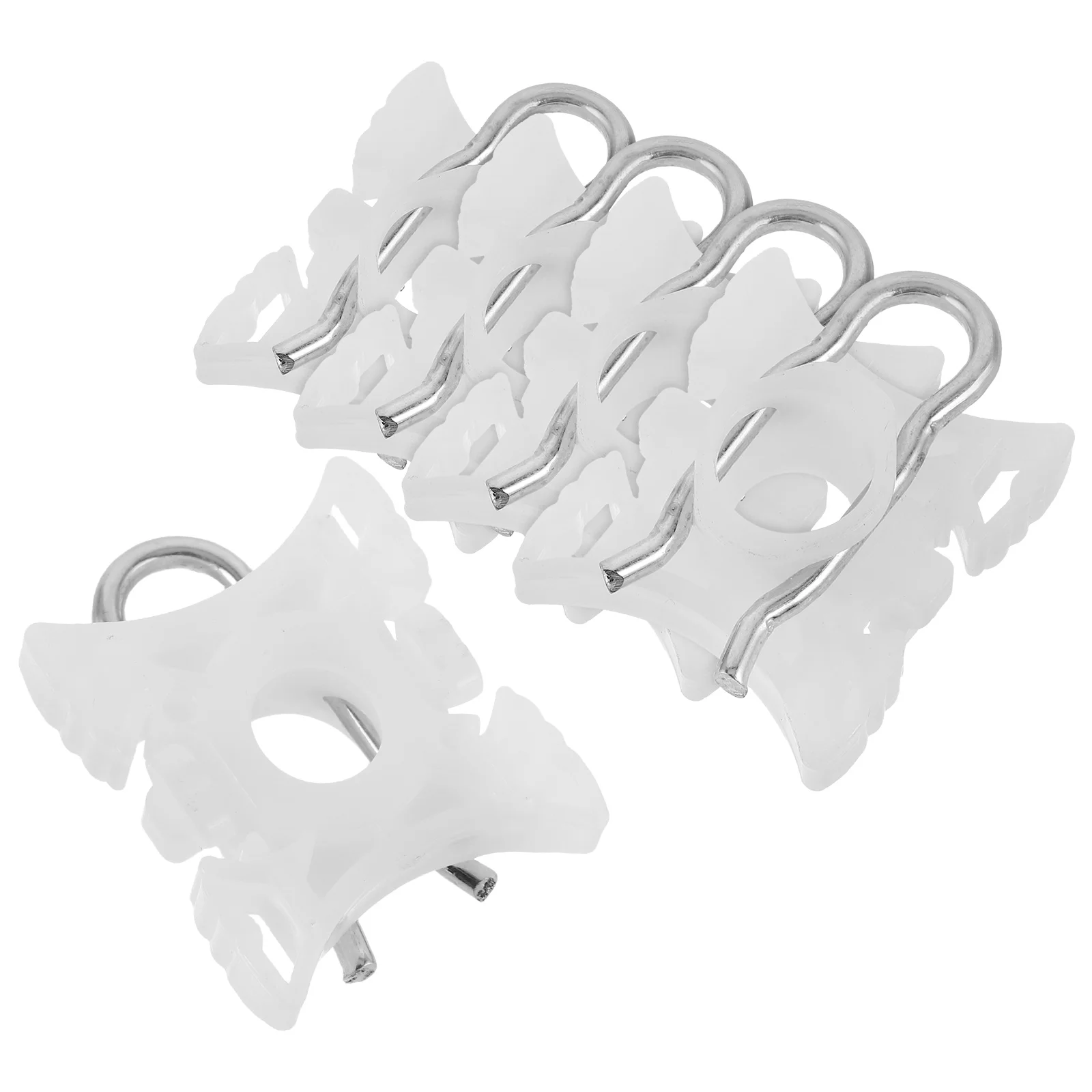 

5pcs Glass Vehicle Window Sliding Accessories White Side Plastic Material Easy Installation Universal