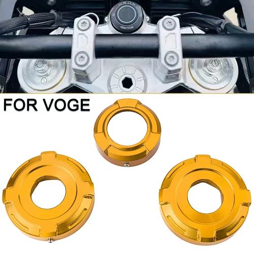 Para VOGE DS900X DS625X DS525X DS800X Rally 900 625 DSX accesorios de motocicleta tapa absorbente de golpes cubierta embellecedora de columna de tres estrellas