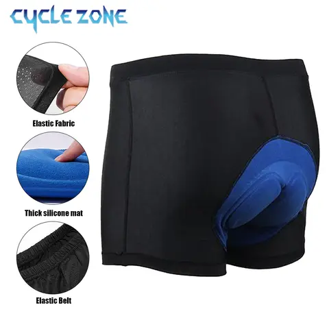 Silicone/Sponge Cycling Shorts Shockproof Bicycle Fiting Underpant MTB Road Bike Padded Shorts for Men Women Cycling Equipment