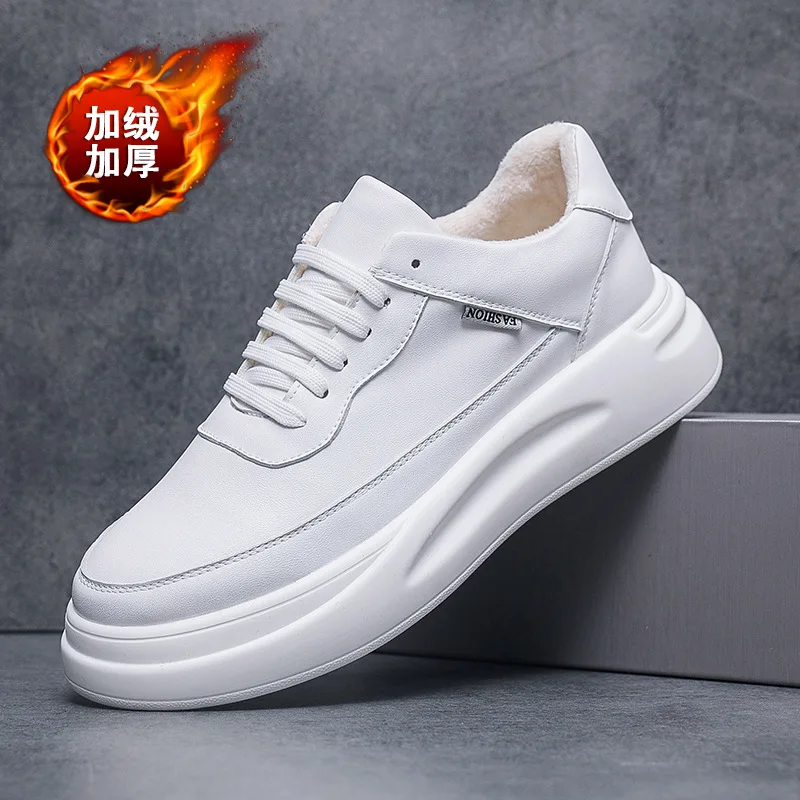 Board shoes men spring and autumn low top small white shoes breathable sports casual shoes thick soled men\'s shoes youth A1