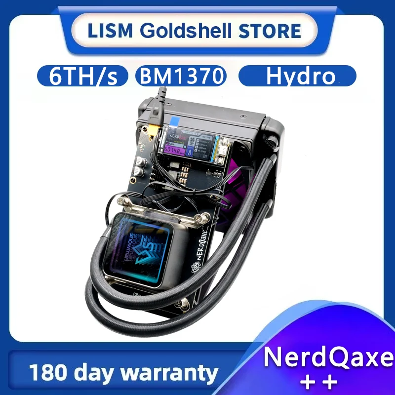 

New Upgrade Bitaxe NerdQaxe++ Hydro Rev 6.1 6TH/s 100W Solo Miner For Mining Bitcoin Liquid Cooler BTC Asic Crypto Machine