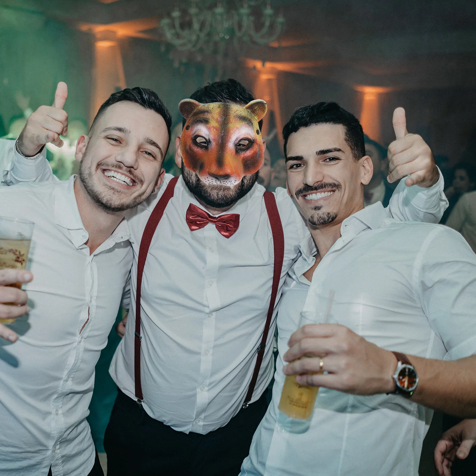 

3D полумаска из искусственного материала, эластичный ремешок, легкий, удобный для Хэллоуина, косплей, маска животного для взрослых