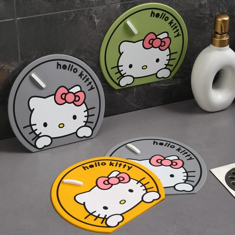 Sanrio Anime Hello Kitty Deodorous Pad Filter Odor Proof Floor Drain Cover Kitchen Bathroom toilet Sewer Sealing Silicone Mat - Image 3