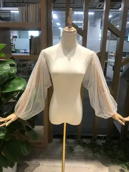 薄紗婚紗長袖新娘配件長袖正式派對可拆式袖配件新娘手套 8 最佳銷售 正式禮服的可拆式袖子 - №1