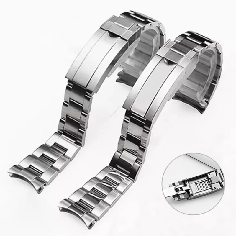 904 Steel Watch Bracelet For Rolex SUBMARINER DAYTONA Yacht-Master GMT Watch Band Strap glidelock Clasp Watch Bands 20mm 21mm