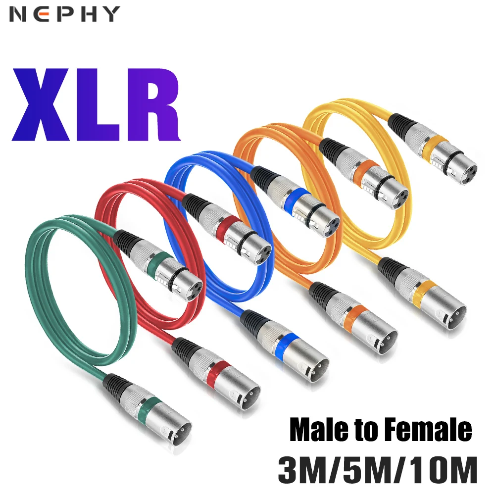 High quality Balanced XLR Cable For Mixer Amplifier DMX Lighting Sound card 3 Pin Connector 3/5/10 meters Long Professional Wire