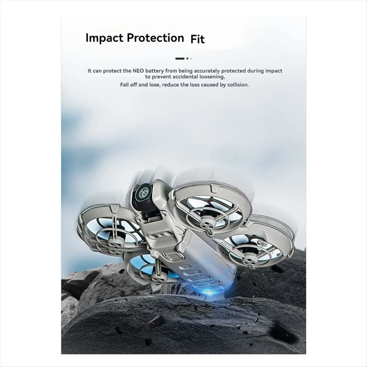 for Neo Drone Battery Protective Case Gray Anti-drop Battery Cap plastic