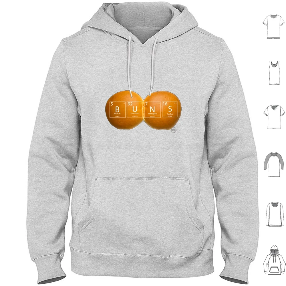 Buns Hoodies Long Sleeve Buns Food Funny Humor Science Cookout