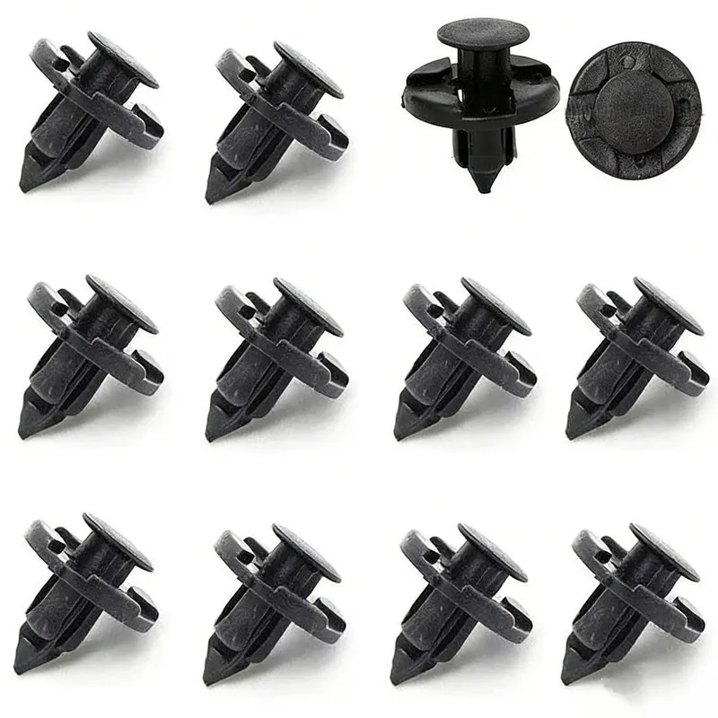 54Pcs Black Anti-Aging Mud Flap Clips, Push-Type, Easy Replacement
