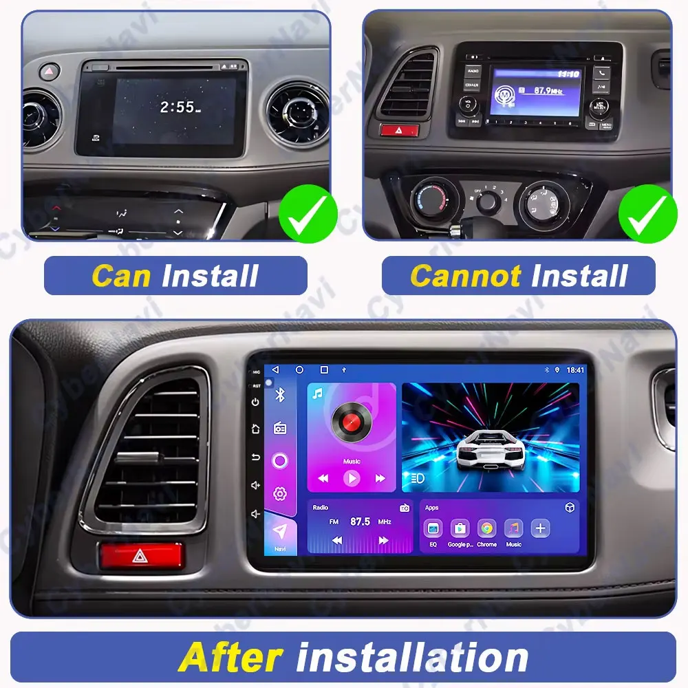 Android 16 For Honda Vezel HR V HRV XRV 2015 2016 2017 2018 2019 2020 Car Radio Multimedia Stereo Player GPS Navigation Carplay