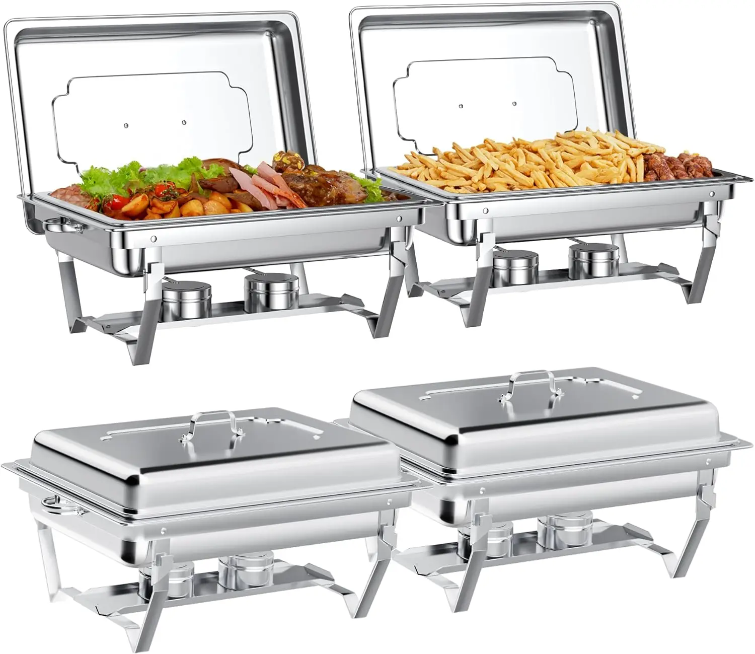 

Chafing Dishes for Buffet Set:Chafers for Catering-Chafing Dish Buffet Set with Lids|Chafers and Buffet Warmers Sets|Serving Foo