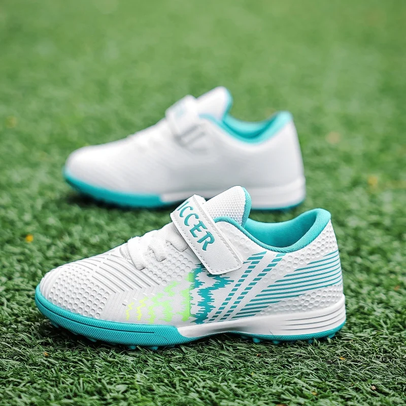 Adult Professional FG/TF Soccer Shoes Non-Slip Long Spike Football Boots Young Kids High Ankle Cleats Grass Soccer Sneakers ﻿