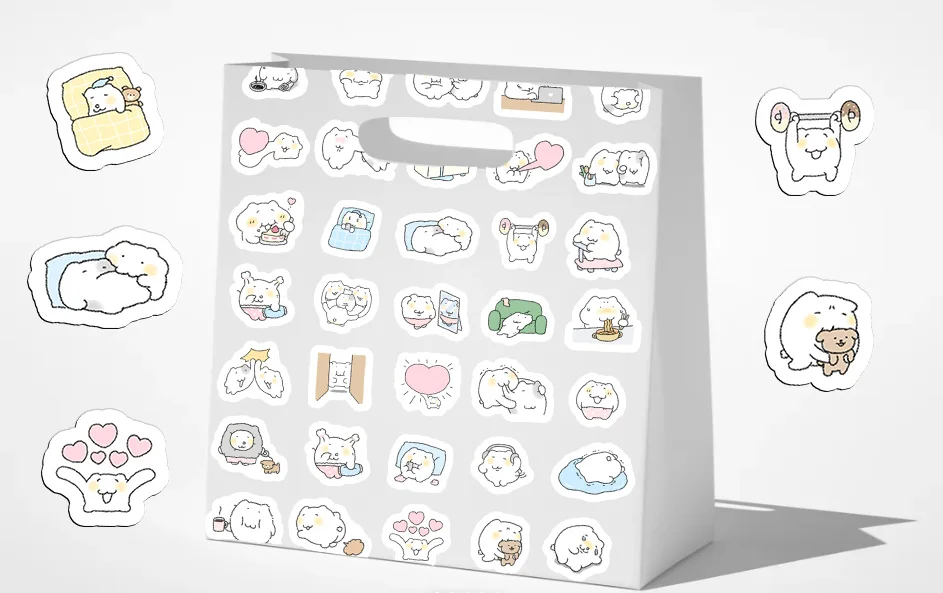 40 قطعة من ملصقات الرسوم المتحركة اللطيفة MEO MONSTERS لحظة مريحة شارات Kawaii لعبة أطفال يمكنك صنعها بنفسك حقيبة كمبيوتر محمول ملصق تزيين للكمبيوتر المحمول