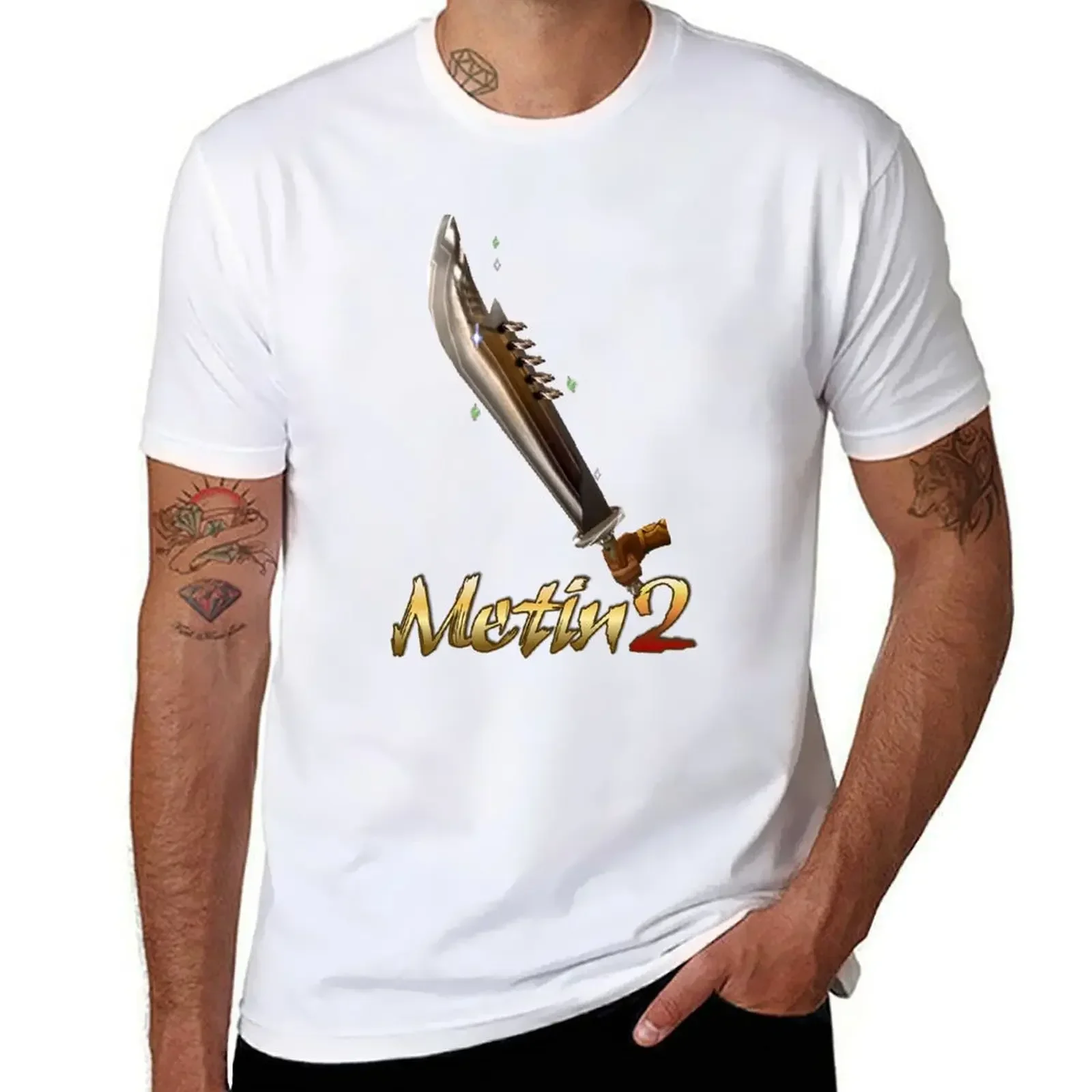 Metin 2 T-Shirt plus sizes boys whites anime clothes fitted t shirts for men 2024 heavyweight new arrival hot summer manga style