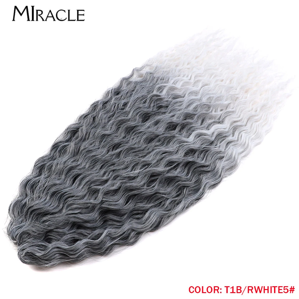 Miracle Synthetische 22Inch Vlechten Haar Omber Gehaakte Cosplay Vezel Hair Extensions Voor Vrouw Zachte Hittebestendige Bolnde