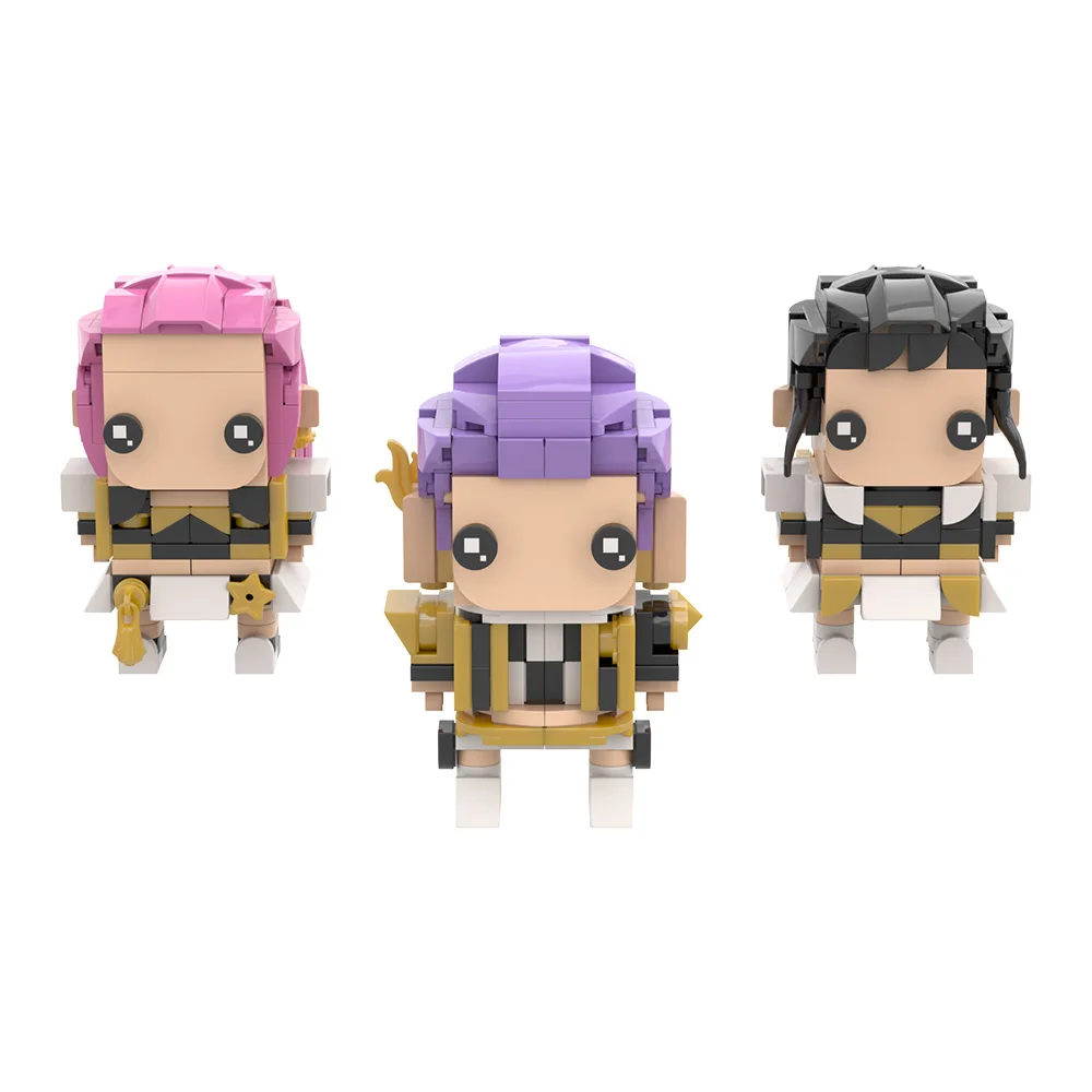 Gobricks MOC k-pops chasseurs démontés Lion corbeau briques modèle Sajas garçons blocs de construction Rumi Sussie figurines d'action jouets enfants cadeaux