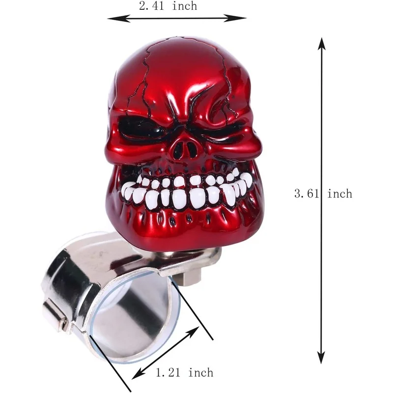Super Sale Skull Steering Wheel Spinner Knob Turning Handle Universal Fit Most Vehicles Cars Trucks Tractors Mowers Golf Carts B