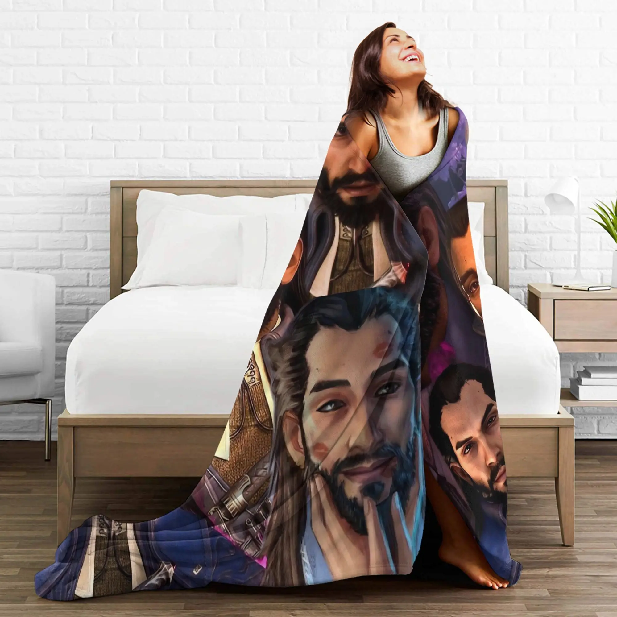 드래곤 에이지 베일가드 루카니스 델라모르테 담요 플리스 재미있는 따뜻한 담요 가정용 사계절 야외용