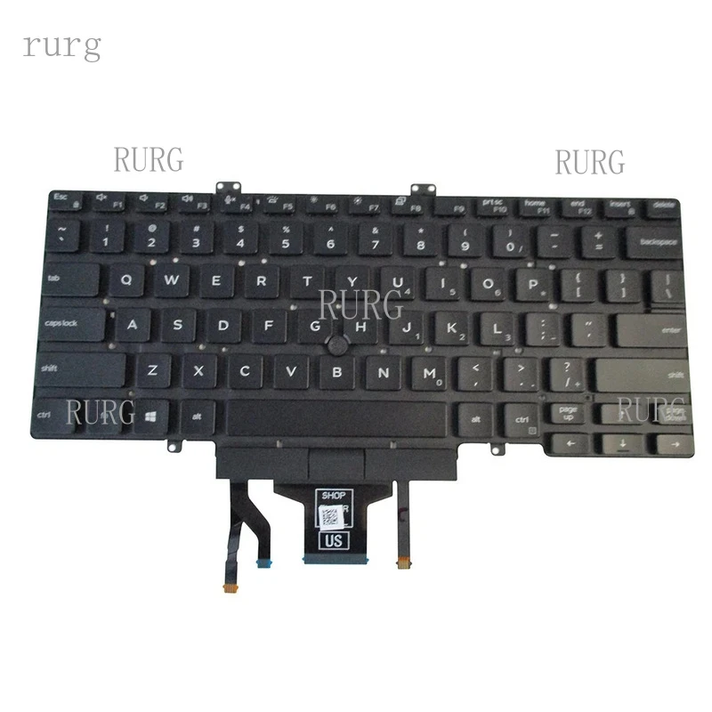 R+  NEW OEM for Dell Latitude 5400 5401 Backlit Dual Point Laptop Keyboard 3J9FC