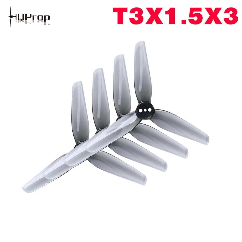 

High Quality HQ Prop T3X1.5x3 3015 3inch 3 blade/tri-blade Durable grey propeller prop for FPV drone part