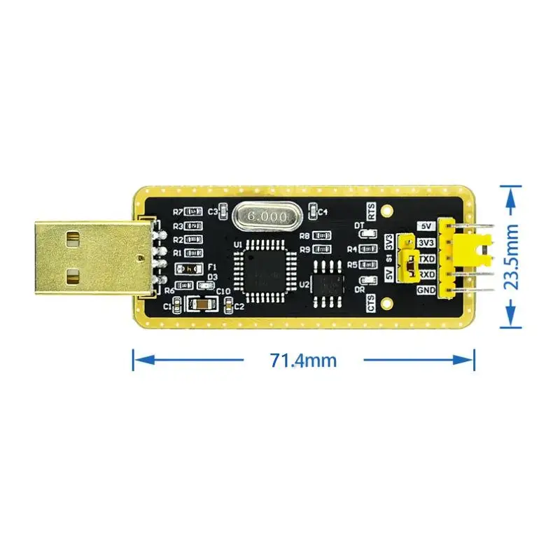 FT232RL 3.3V/5V TTL Level Download Cable, USB 2.0, FT232 FT232BL, Win10 Support TO 232 Debugger.