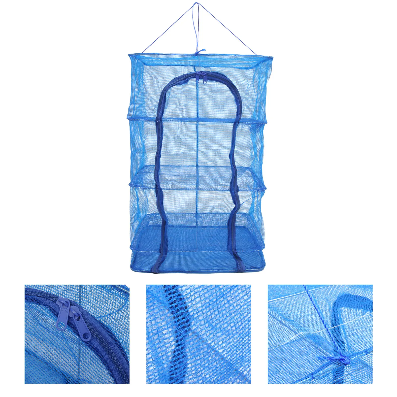 

Folding Drying Rack Mesh Cage Breathable Nylon Net for Fish Vegetable Herb Dehydrator Hanging Basket Shrimp Fruit Outdoor Indoor