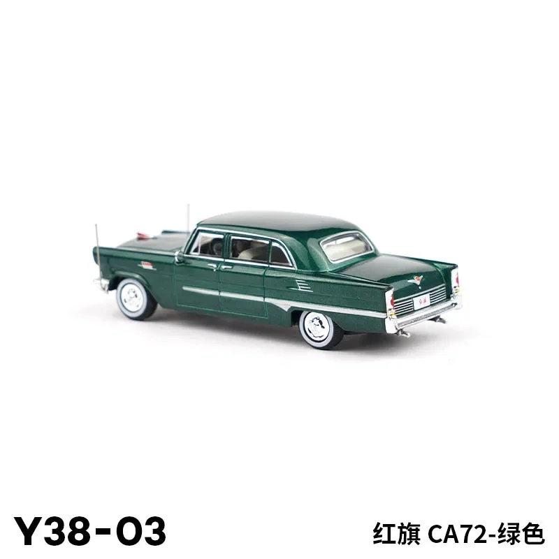 Diecast 1:64 Scale Hongqi CA72 Y38-02 Y38-03 Symulacja aluminiowego modelu samochodu Statyczny wyświetlacz Kolekcjonerski prezent Zabawka Pamiątkowa dekoracja