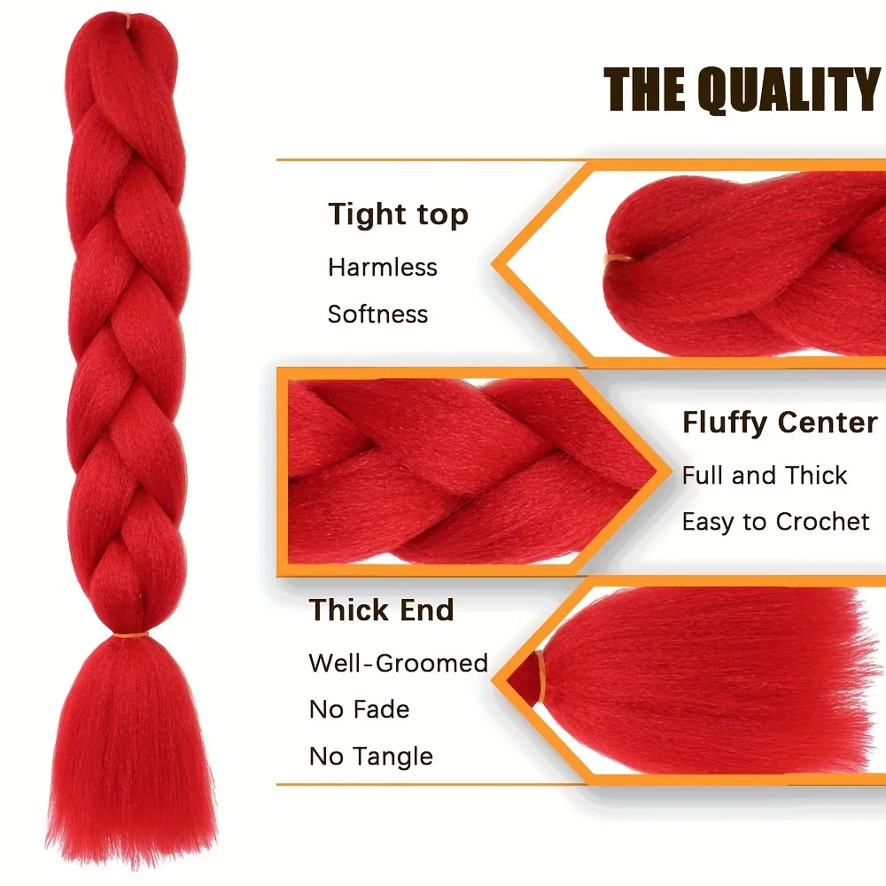 6pc 24 Inch Jumbo Braids Extensions Synthetic Braiding Hair Afro Ombre Color kanekalon Hair for Children Braid
