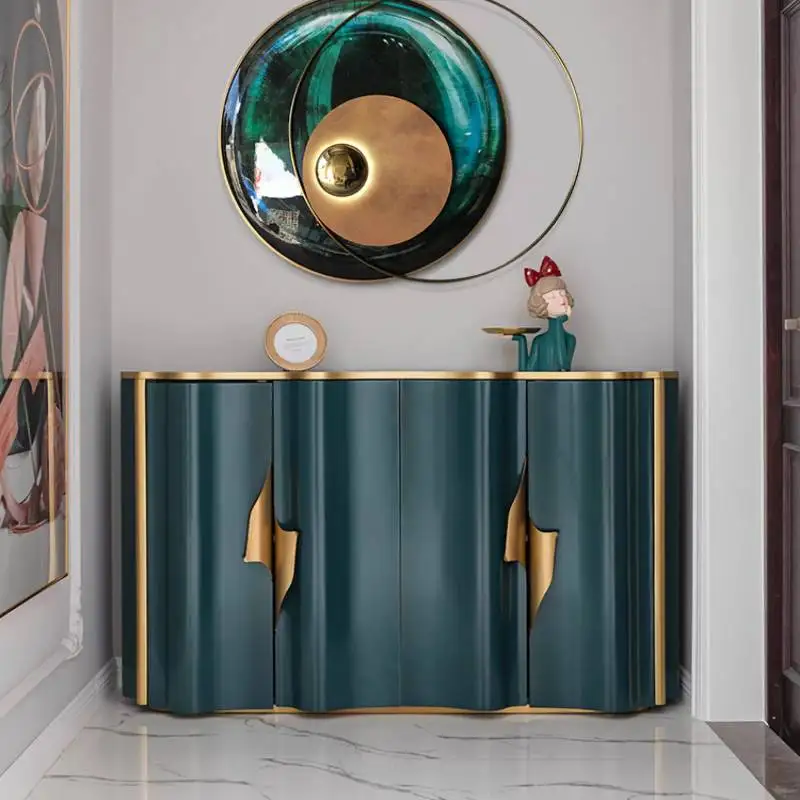 Dustproof Luxury Living Room Cabinets Green Long French Modern Living Room Cabinets Narrow Meuble Rangements Furniture Home