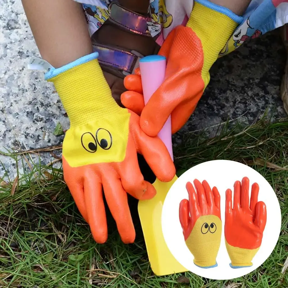 

Breathable Safety Gardening Gloves Latex Waterproof Kids Garden Glove Anti-stab Non-slip Children Protective Gloves Work Gadget