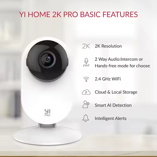 YI Pro 2K Wifi Home Camera 2/4pcs Kit 3MP with Night Vision IP Security Protection AI Powered Human/Sound Detection - Image 3