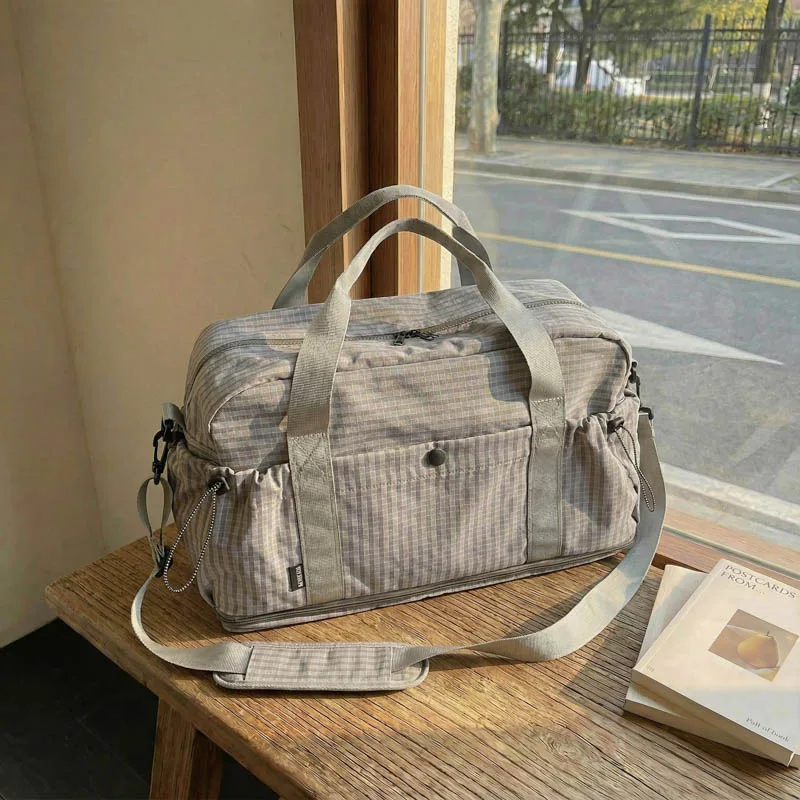 Large Capacity Short-distance Light Messenger Travel Bag Women Business Trip Hand Luggage Storage Expandable Sports Fitness Bag