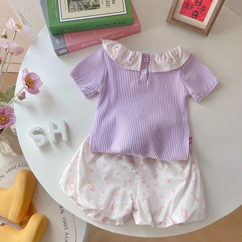 

New Summer Baby Girls Clothes Children T-Shirt Shorts 2Pcs/Sets Toddler Clothing Infant Fashion Casual Costume Kids Tracksuits