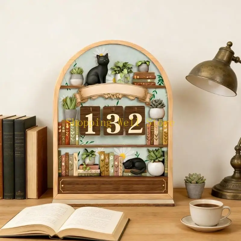 KX4B Books Read This Year Counter Aesthetic Reading Trackers Sign for Home Library