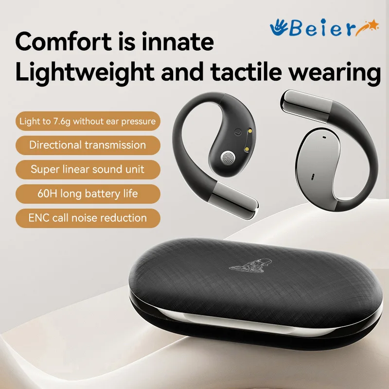 

Beier Bluetooth 5.4 Earphone Q39 Noise Cancelling TWS Earbuds Hifi Sound Over Ear Wireless Sports Headphones Gaming Headsets