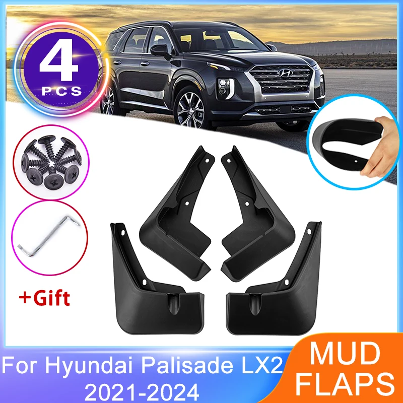 

4x для Hyundai Palisade LX2 2021 2022 2023 2024 брызговики передние и задние брызговики аксессуары защита колес брызговики брызговик