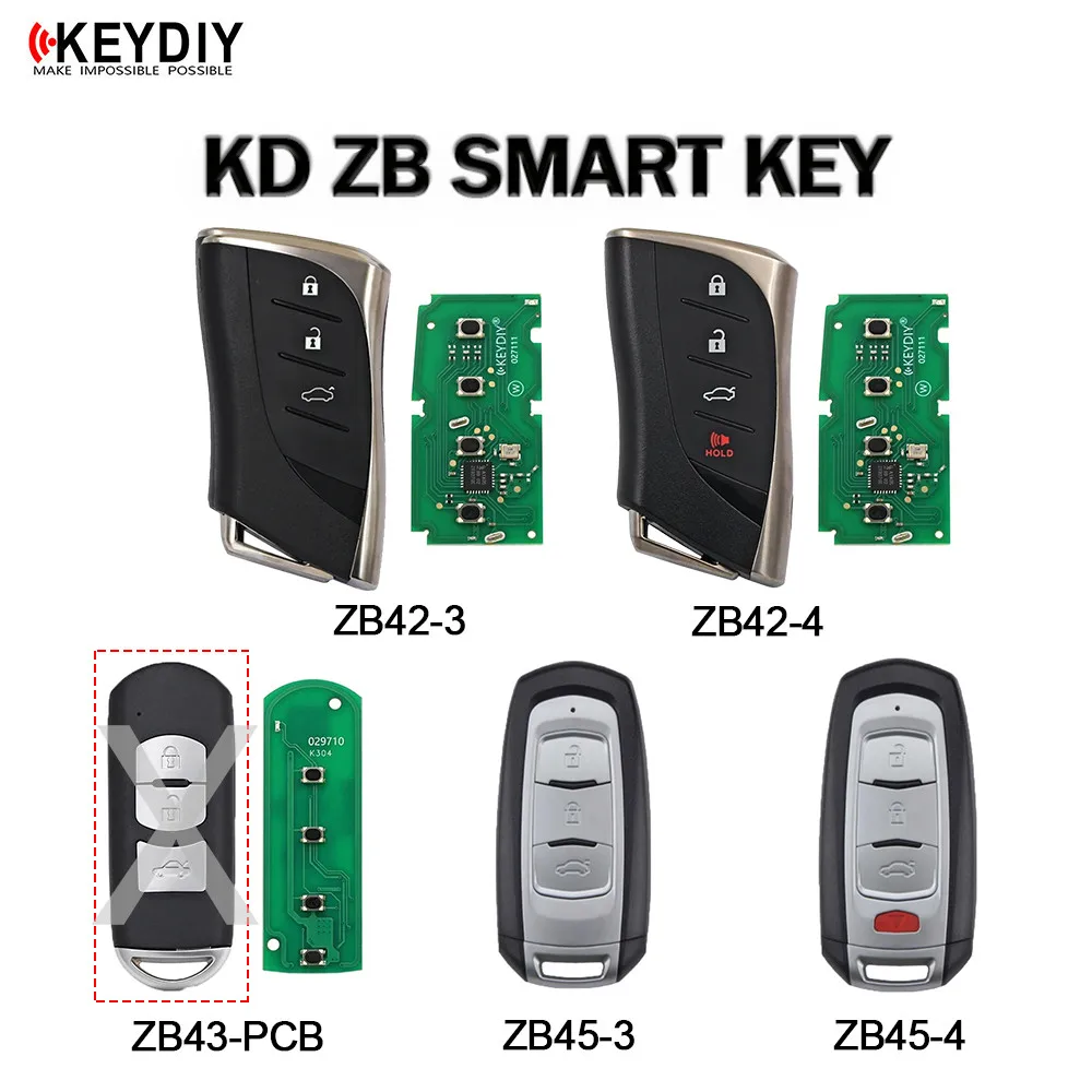 KEYDIY KD inteligentny klucz ZB piloty wiele modeli ZB42-3 ZB42-4 ZB43 PCB ZB45-3 ZB45-4 dla programatora KD-X2/KD-MAX