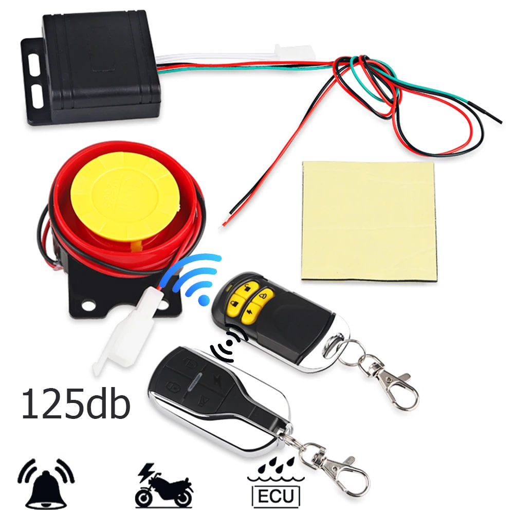 

Motorcycle Alarm With 2 Remote Control Motorcycle Security System Theft Protection Bike Moto Scooter Motor Alarm System Speaker