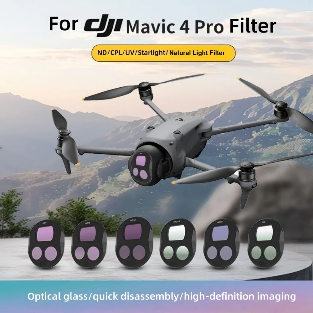 For DJI Mavic4 ProAccessory UV LensFilter Circular Polarizer CPL ND Filter AntiScratch Camera Len Protector forDrone Photography