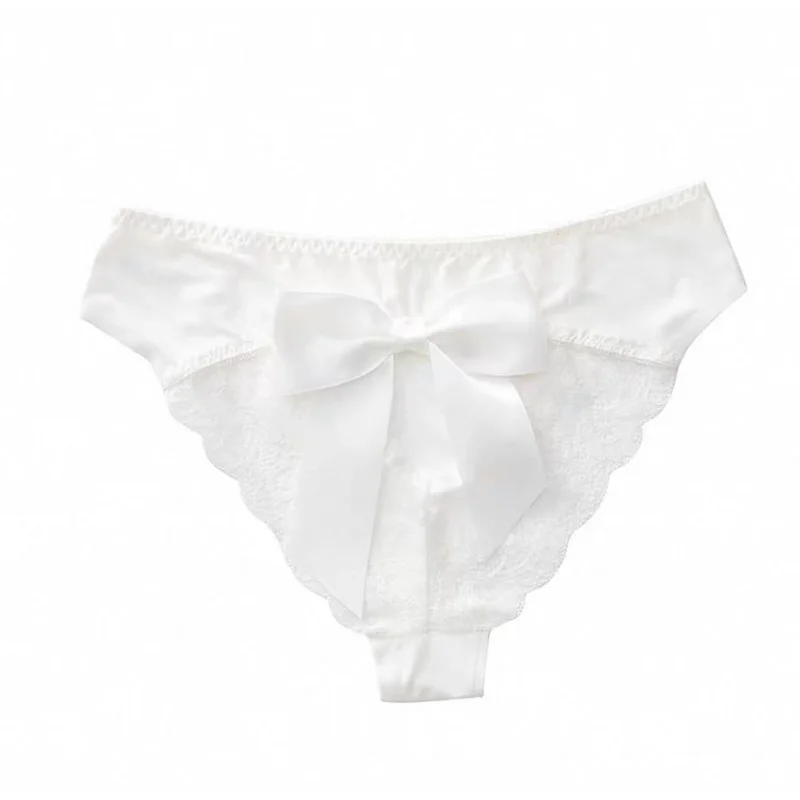 مثير سراويل داخلية نسائية من الدانتيل منخفضة الخصر الجوف خارج Bowknot سيور الحرير الجليد التنفس g-سلسلة الأحمر هدية الكريسماس الإناث الملابس الداخلية النساء سراويل