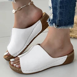 Summer Women Sandals Shoes Open Toe Women Shoe Slip On Sandals Woman Wedge Ladies Shoes Party Footwear Female Slippers Woman